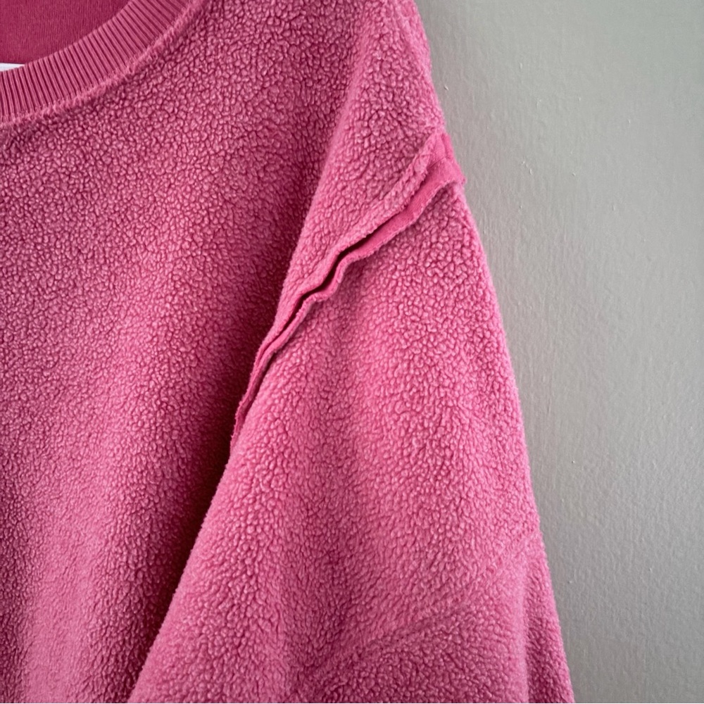 AE American Eagle "Seriously Huggable" Oversized Pink Sweatshirt XS - Picture 2 of 7